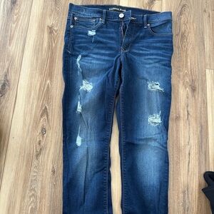 Express Blue Distressed Women's Jeans